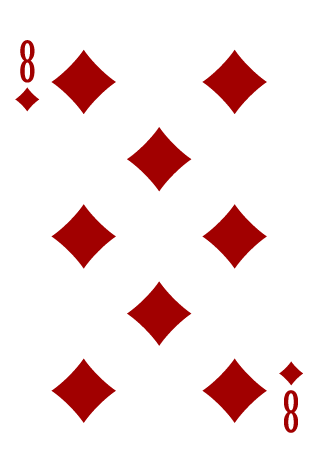 8 of Diamonds, 1/19, 2/17, 3/15, 4/13, 5/11, 6/9, 7/7, 8/5, 9/3, 10/1