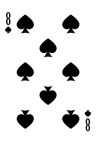 8 of Spades, 1/6, 2/4, 3/2