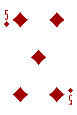 5 of Diamonds, 1/22, 2/20, 3/18, 4/16, 5/14, 6/12, 7/10, 8/8, 9/6, 10/4, 11/2