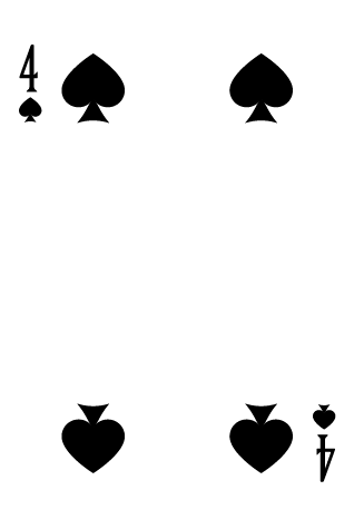 4 of Spades, 1/10, 2/8, 3/6, 4/4, 5/2