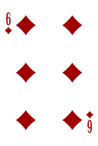 6 of Diamonds, 1/21, 2/19, 3/17, 4/15, 5/13, 6/11, 7/9, 8/7, 9/5, 10/3, 11/1