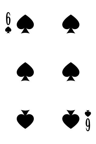 6 of Spades, 1/8, 2/6, 3/4, 4/2